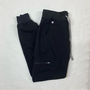 Figs Black Zamora Jogger Scrub Pants Size XS Petite